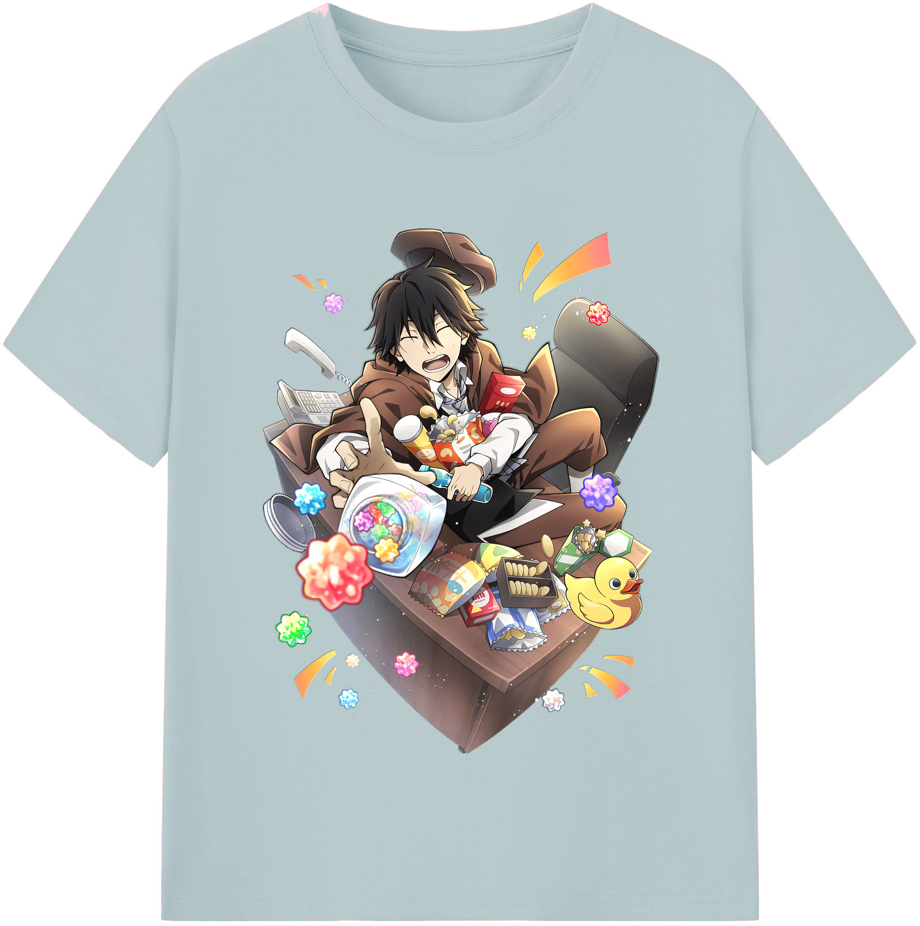 （画像用） 文豪ストレイドッグス Bungo Stray Dogs 綿100％半袖Tシャツ（フロントプリント）